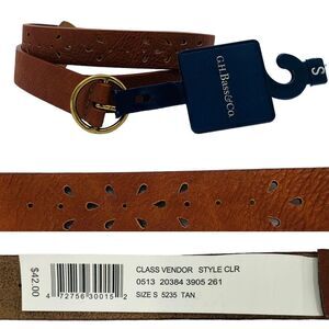 Bass Leather Cut Out Belt